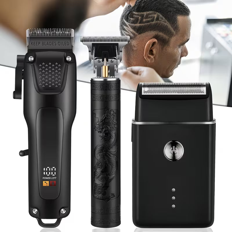 3pcs Men's hair & beard grooming kit