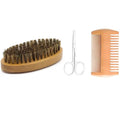 Men's beard brush, sturdy wooden comb grooming set